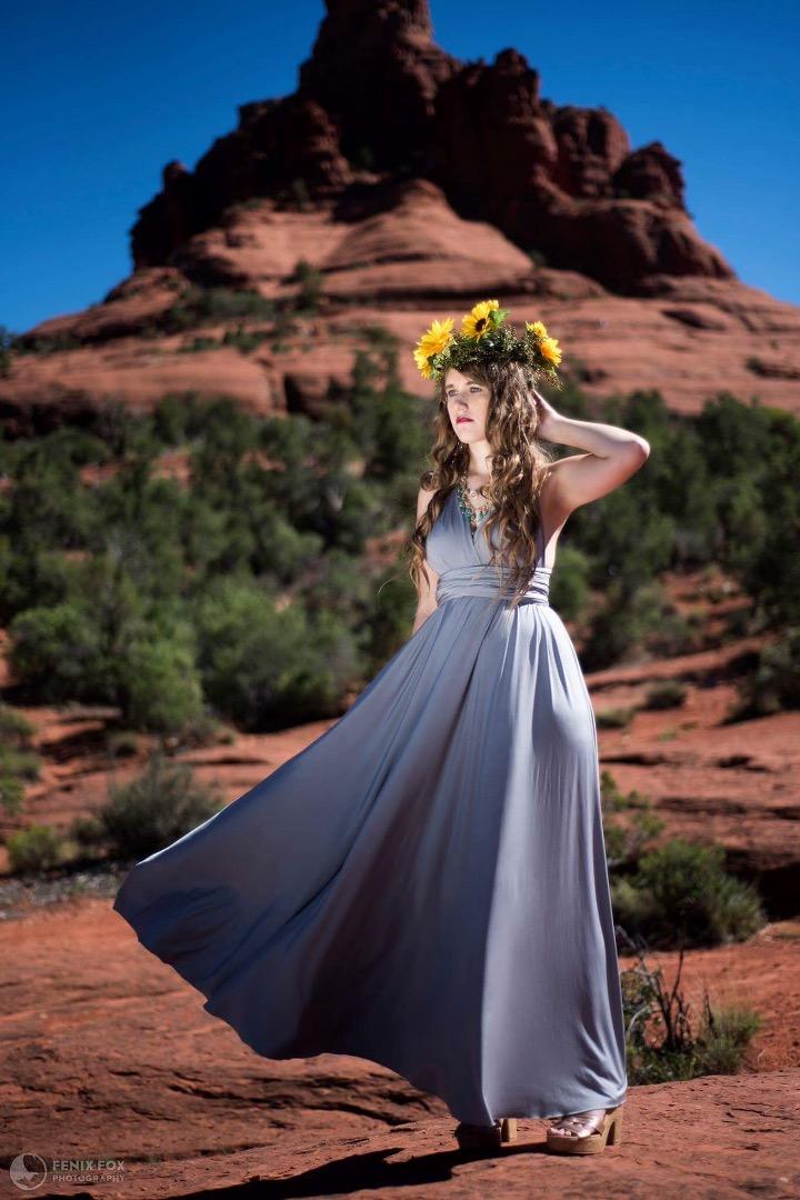 Female model photo shoot of Dalea Hermanson in Sedona Arizona