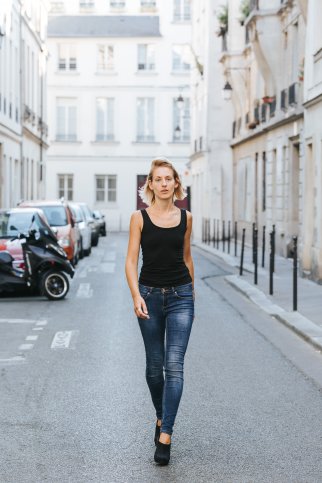 Female model photo shoot of Anastasia Aleksa in Paris