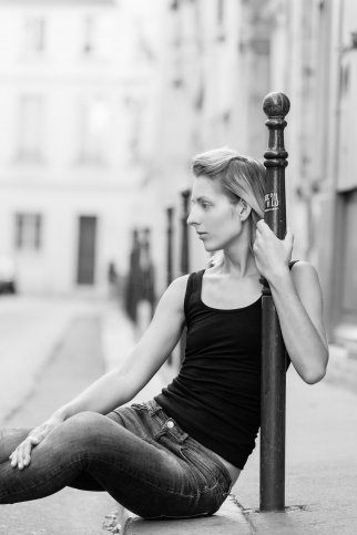 Female model photo shoot of Anastasia Aleksa in Paris
