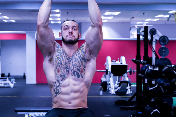 Male model photo shoot of lkelder0511 in Training Grounds Gym