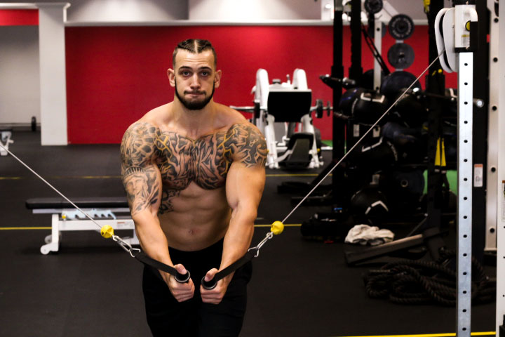 Male model photo shoot of lkelder0511 in Training Grounds Gym