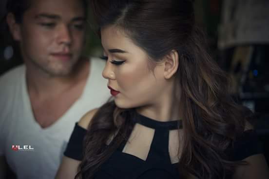 Female model photo shoot of Ryta ionna in The bunk cafe haha street sabah
