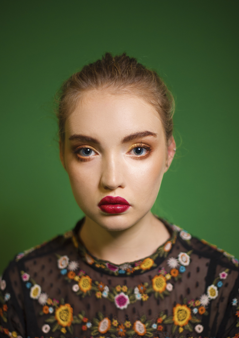 Female model photo shoot of katterek and NancyMorris94, makeup by Laura Onea