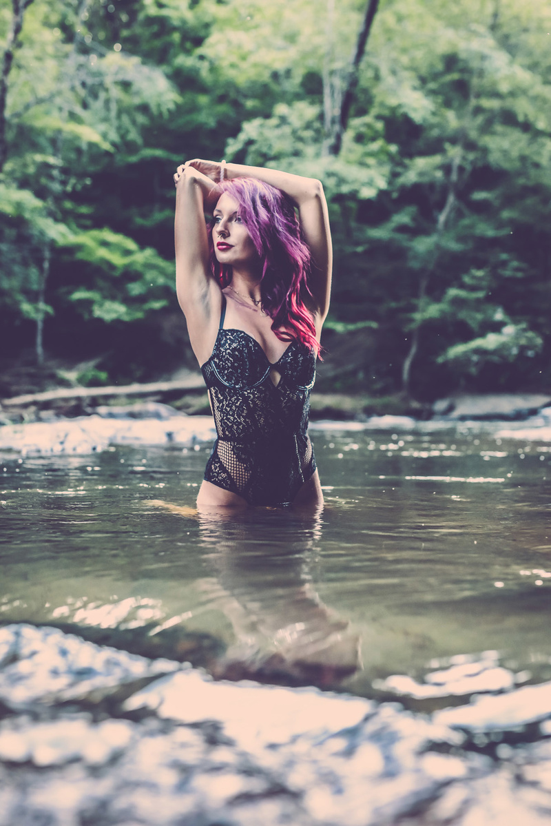 Female model photo shoot of naturallyboudoir in Sope Creek, Marietta GA