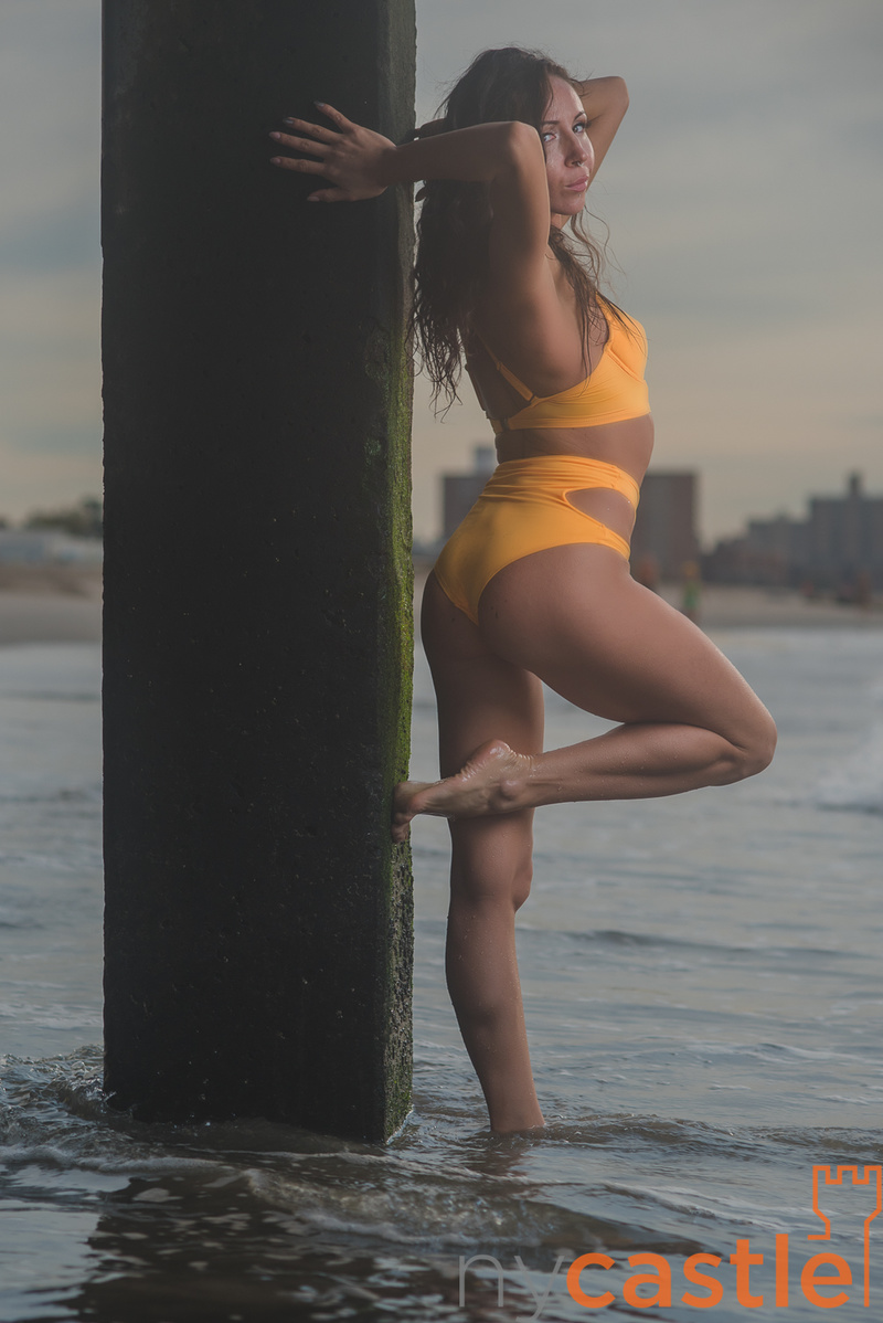 Female model photo shoot of Aleksandra Obbamma by Matthew Ciscart in Coney Island