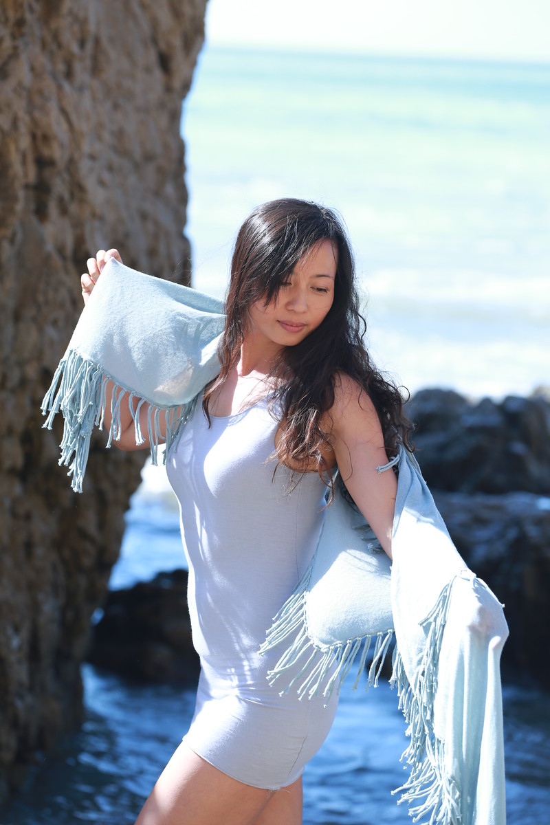 Female model photo shoot of freshgreengem in Malibu