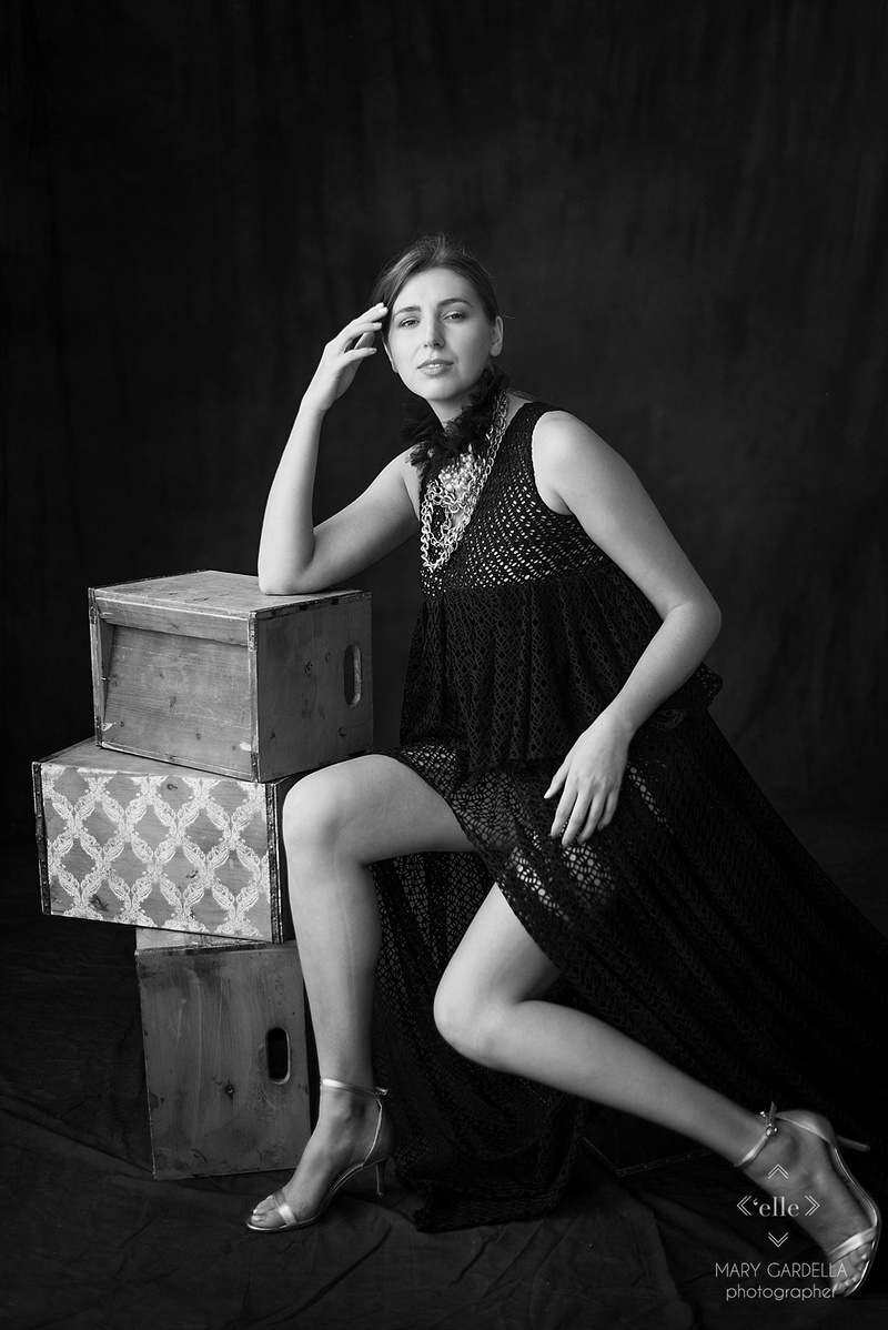 Female model photo shoot of marygardella in STUDIO'elle, Maryland, clothing designed by JohnT SinJin