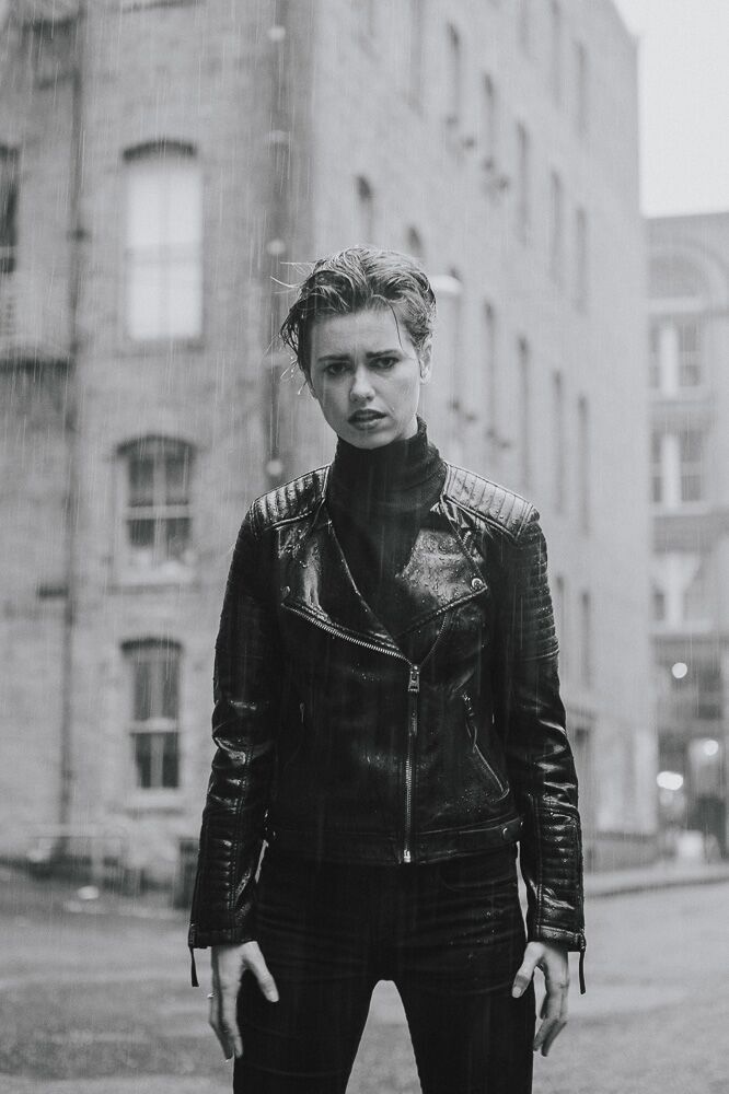 Female model photo shoot of Anthrodite by Jun Weaver Photography in Pioneer Square, Seattle