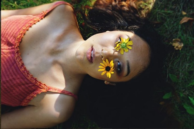 Female model photo shoot of kasjade in rose gardens