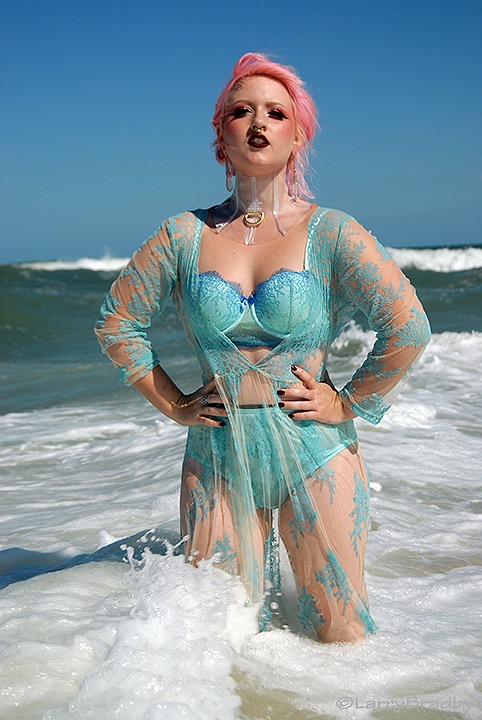 Female model photo shoot of TheGothicAnachronist in Assateague, MD
