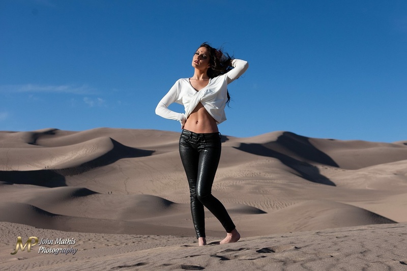 Female model photo shoot of BaileyAlexis in The Great Sand Dunes, Colorado.