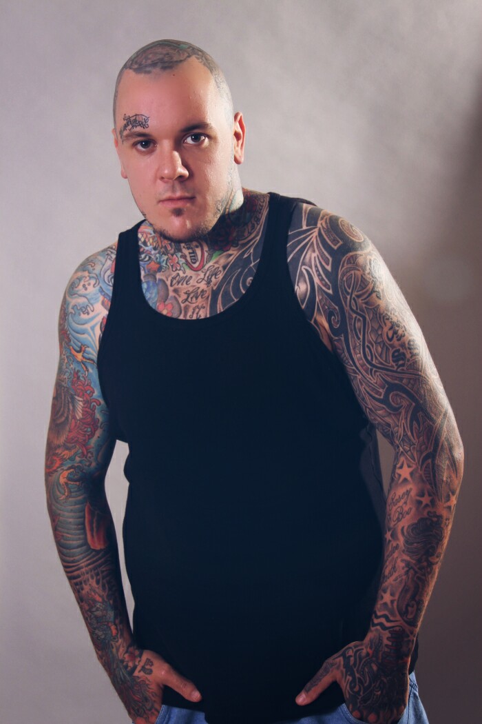 Male model photo shoot of tattooedslicker