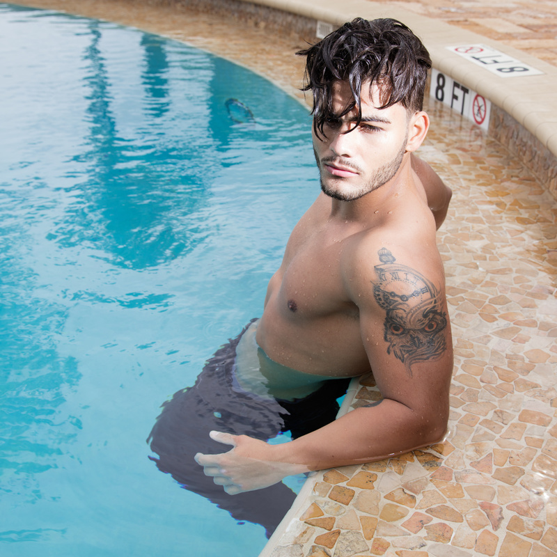 Male model photo shoot of Gustavo R Macias in South Beach, Florida