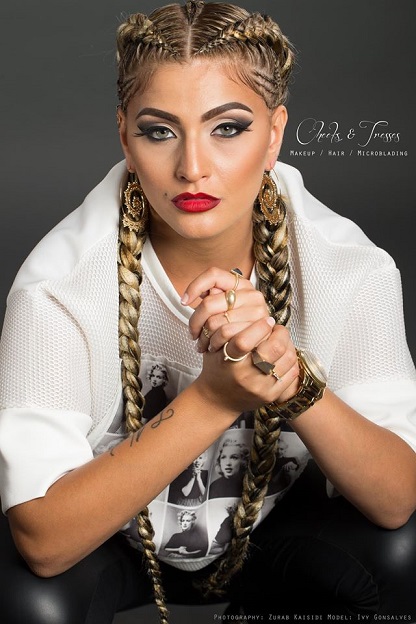 Female model photo shoot of DeeDahlia by Zubie, hair styled by MARTINE REMI CHERUBIN, makeup by DeeDahlia