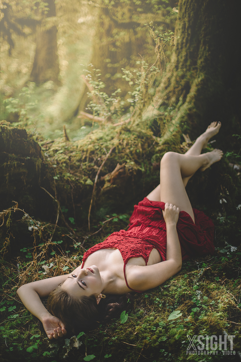 Female model photo shoot of ameliajzab in Hoh Rainforest - Forks WA