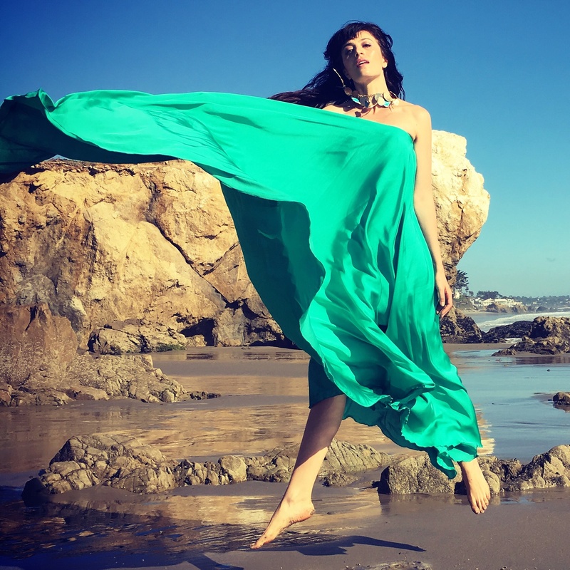 Female model photo shoot of Anya Joy in Los Angeles El Matador beach oct 2016