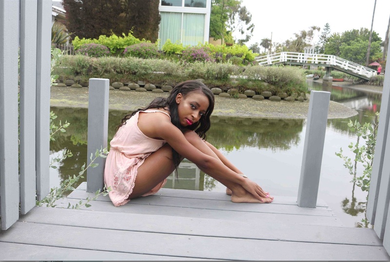 Female model photo shoot of Toneia in Van Nuys Canal