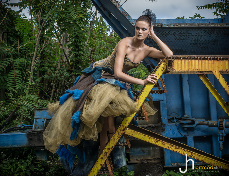 Female model photo shoot of Kaitlyn Handrich in Industrial Plant