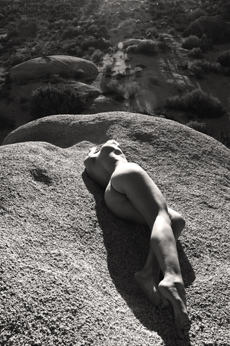 Female model photo shoot of Star Dot Nude in Joshua Tree National Park