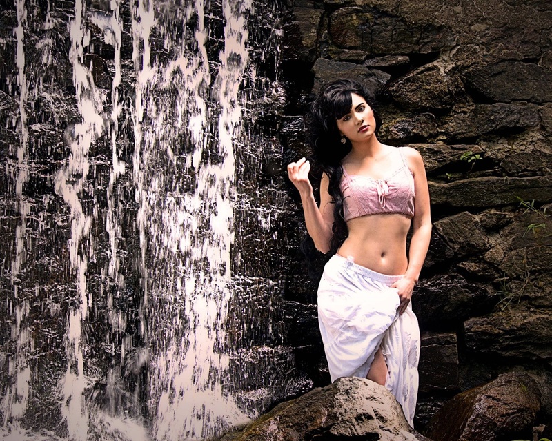 Female model photo shoot of Stephanie Lauren - Porcelain Doll  in Waterfalls
