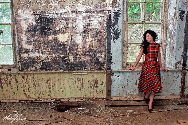Female model photo shoot of Stephanie Lauren - Porcelain Doll  in Abandoned School House