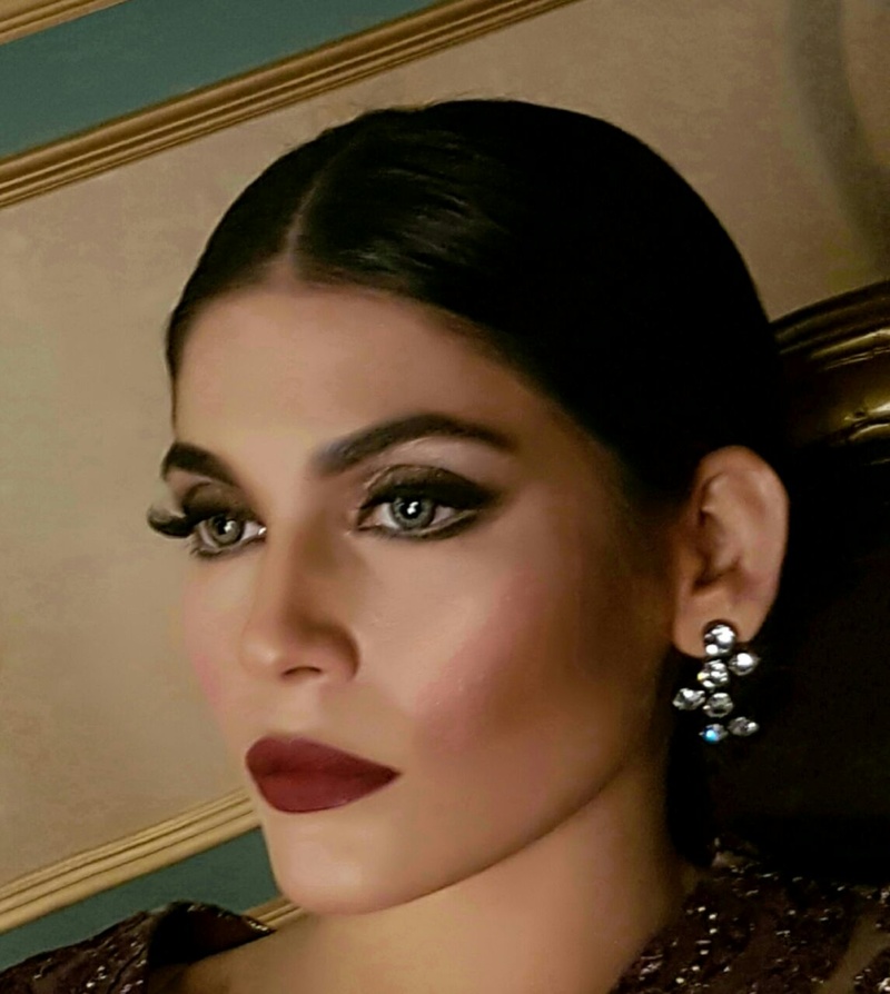 Female model photo shoot of Makeup by Hafsa Haseeb in Karachi