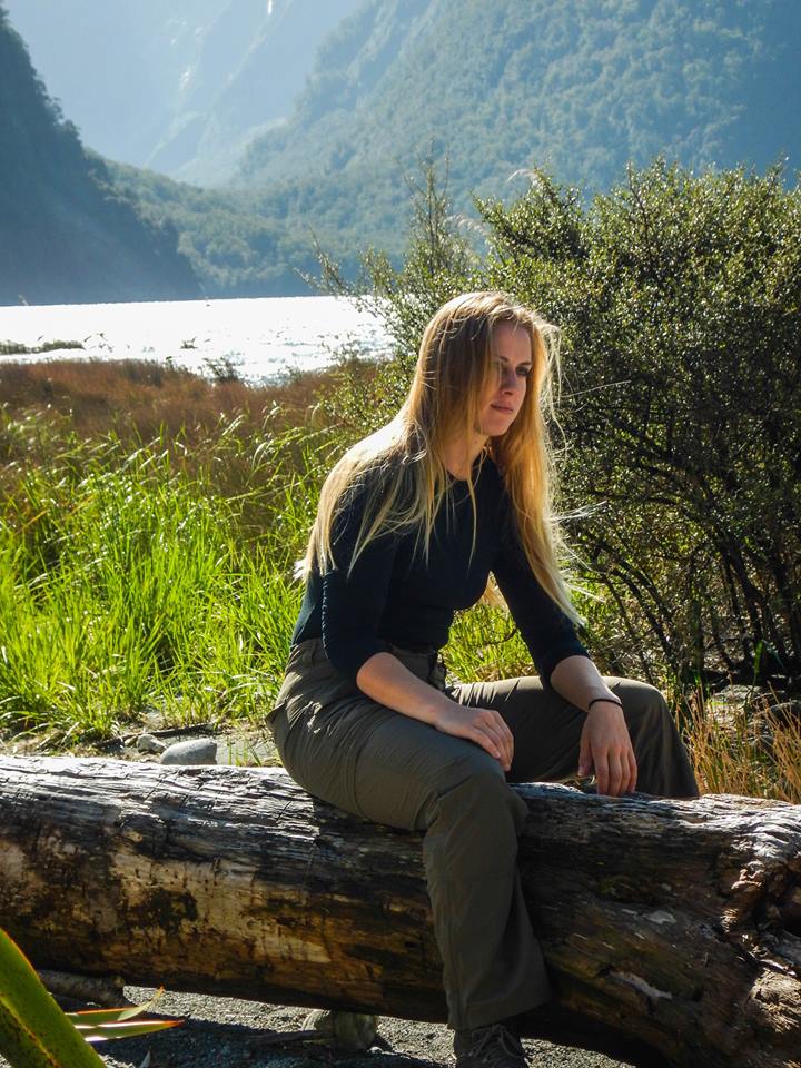 Female model photo shoot of Laura Killian in Milford Sound, New Zealand