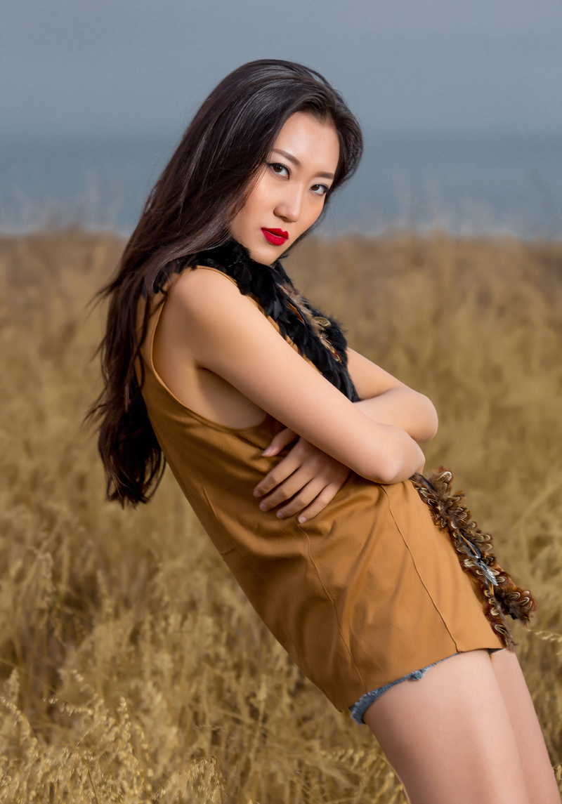 Female model photo shoot of Miss Du Chen in Santa Barbara, California