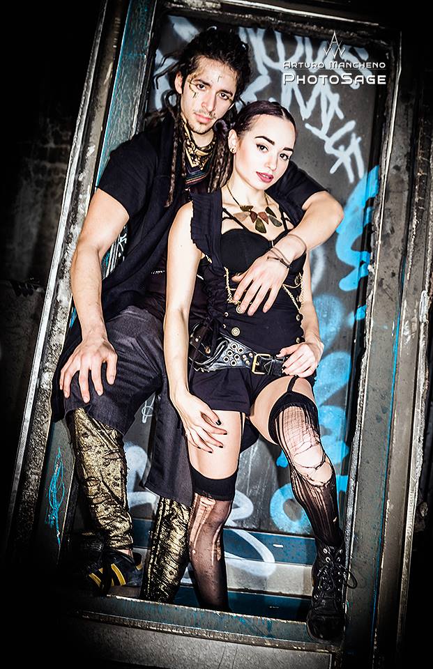 Female and Male model photo shoot of Delila Darlin and SolRiso in Oakland