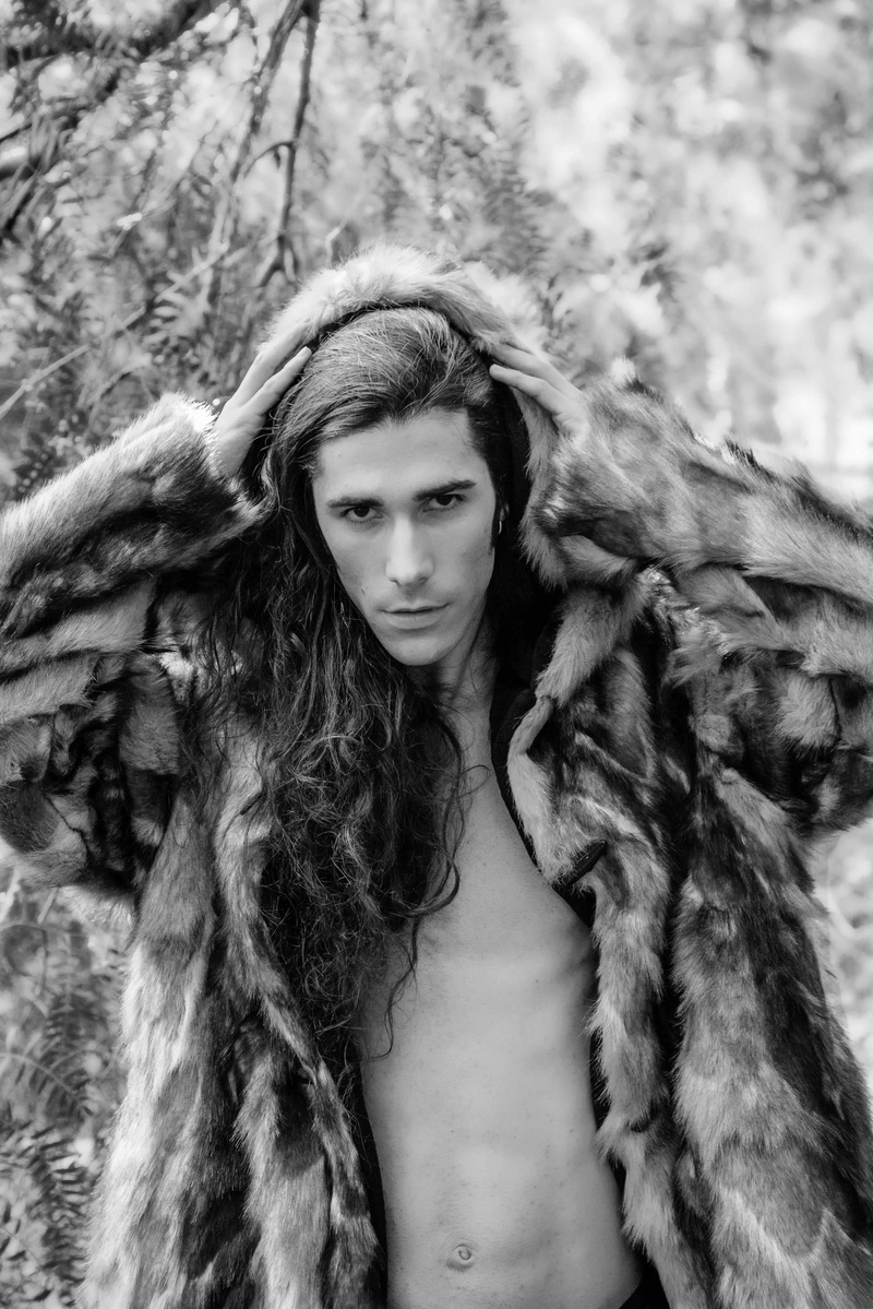 Male model photo shoot of Emanuele Moretti by Allen Taylor Studios in Los Angeles, hair styled by Julia Savitskaya, clothing designed by furrocious