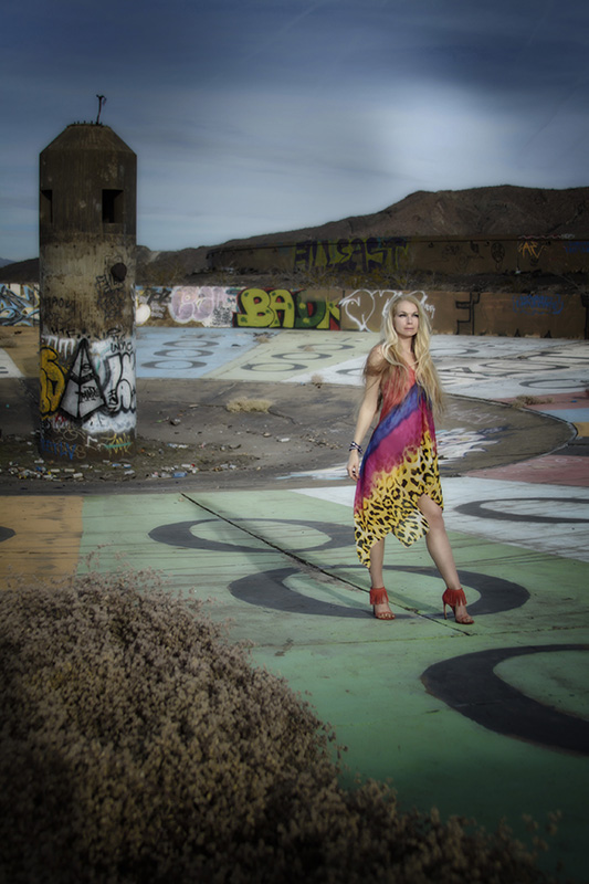 Female model photo shoot of Images By Cynthia and Anna Marzenka in Wheel of Misfortune, Nevada