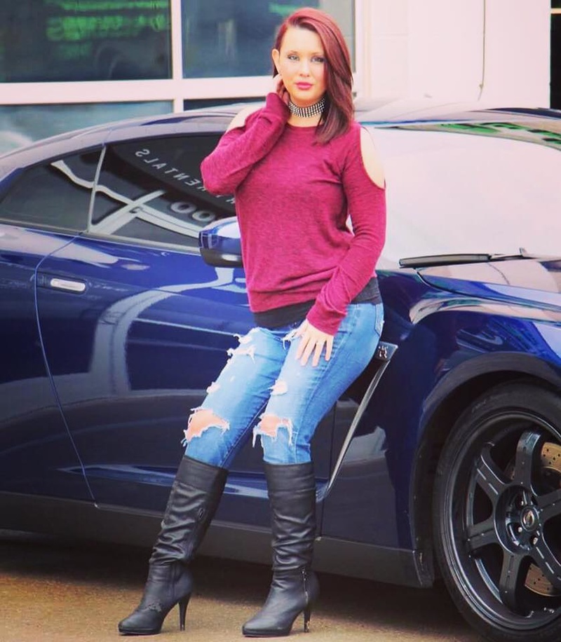Female model photo shoot of Sammie Nichole in Titan Motoring Nashville,Tn