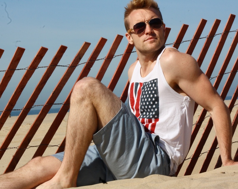 Male model photo shoot of Weston Meredith in Venice Beach