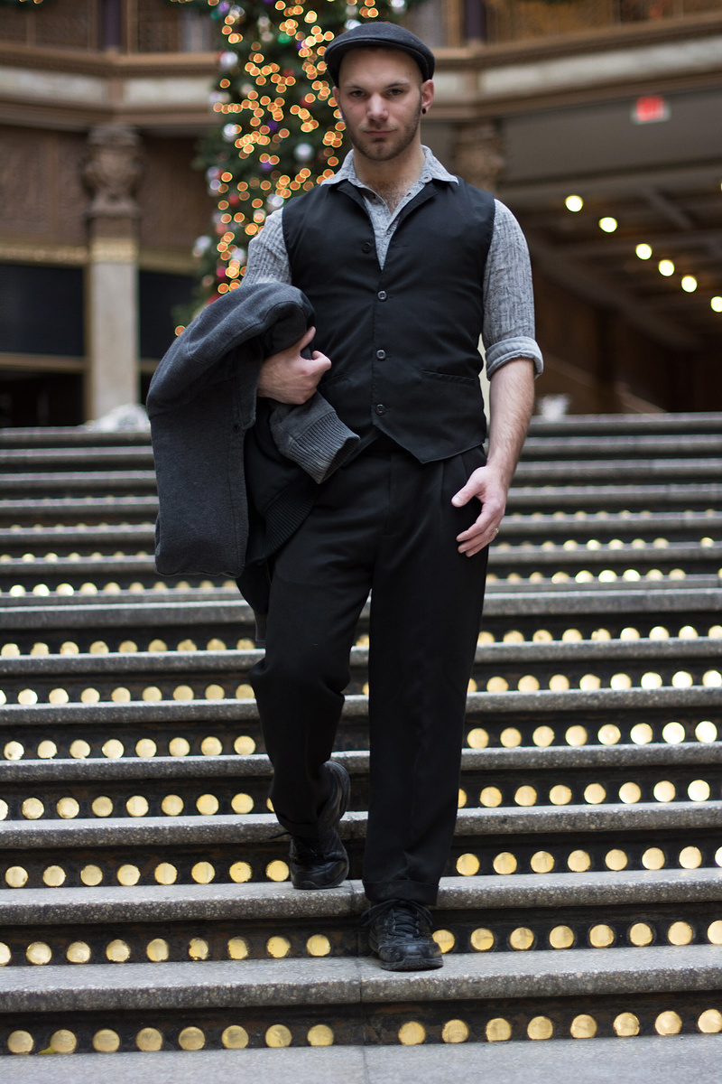 Male model photo shoot of Nikodemos by Jason Price in Cleveland Arcade