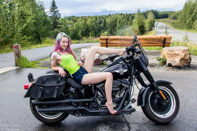 Female model photo shoot of MalibuSorbet by BryanHailey Photography in Alaska