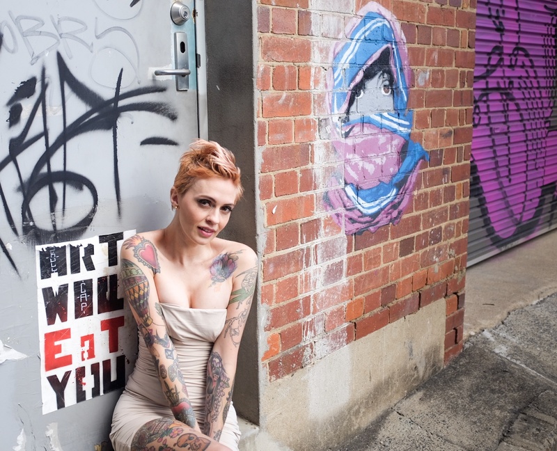 Male and Female model photo shoot of MadlawPhotos and SugarK in Fortitude Valley