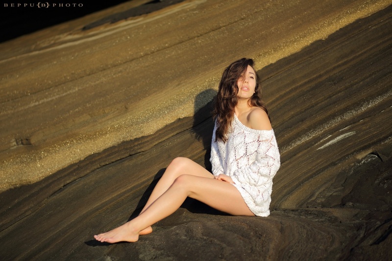 Female model photo shoot of kana_hawaii by BeppuPhoto