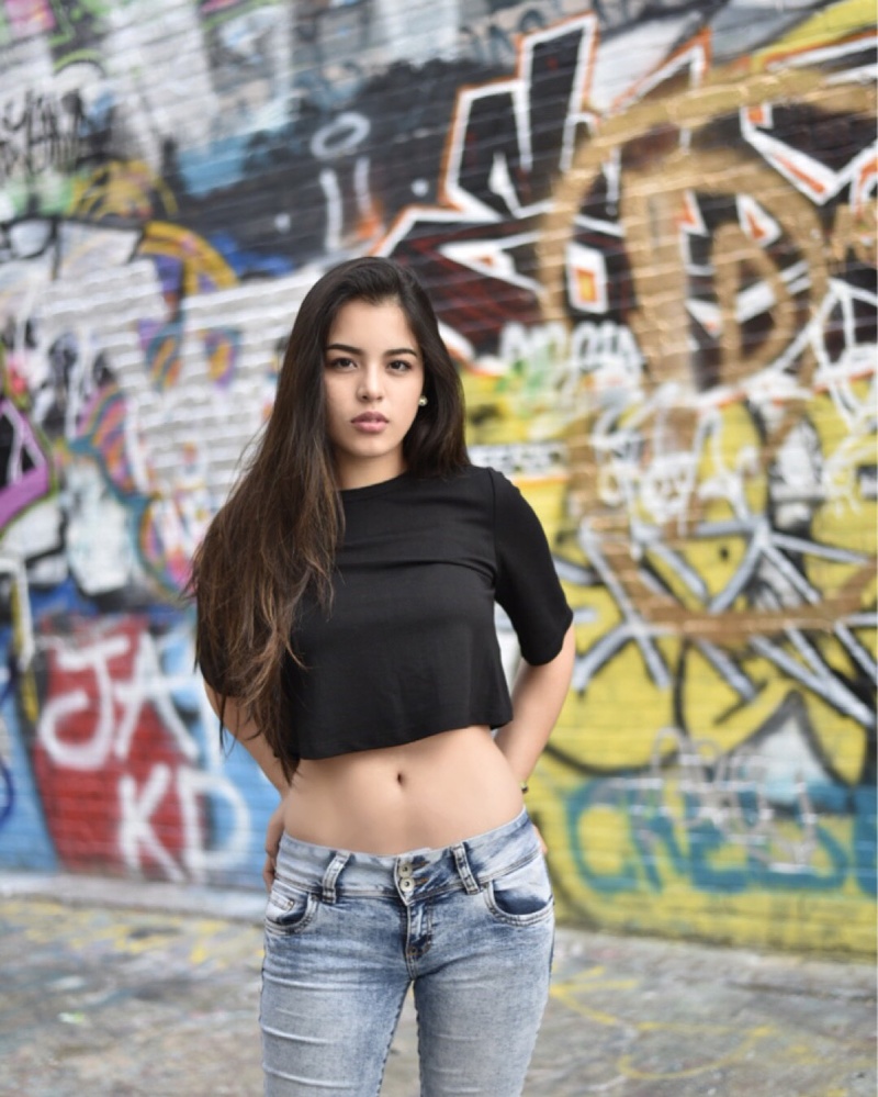 Female model photo shoot of Nicole Ponce by Raul Caldas in Graffiti Alley - Baltimore, MD