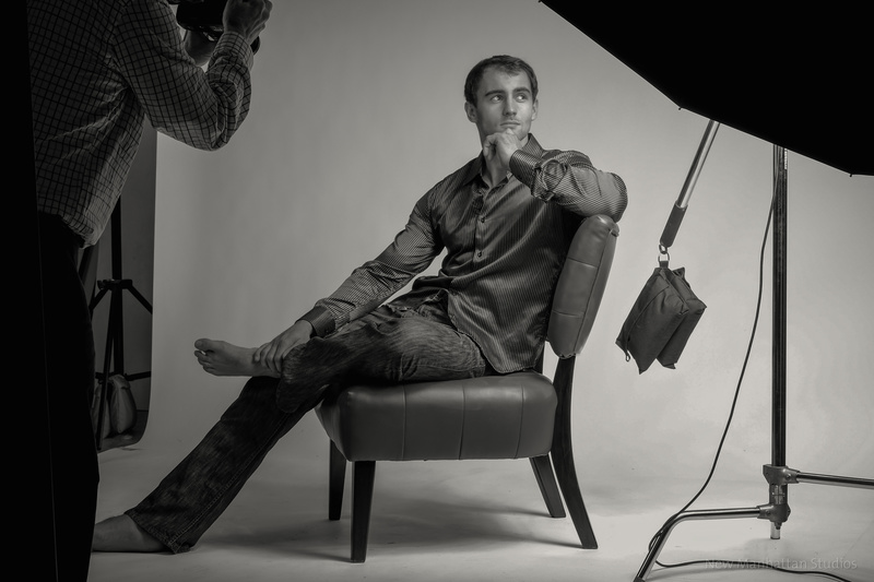 Male model photo shoot of New Manhattan Studios in New York City