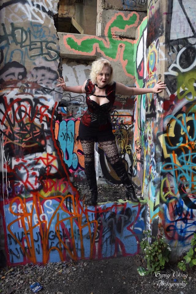 Female model photo shoot of MandaCalamity in Graffiti Pier Philadelphia Pa