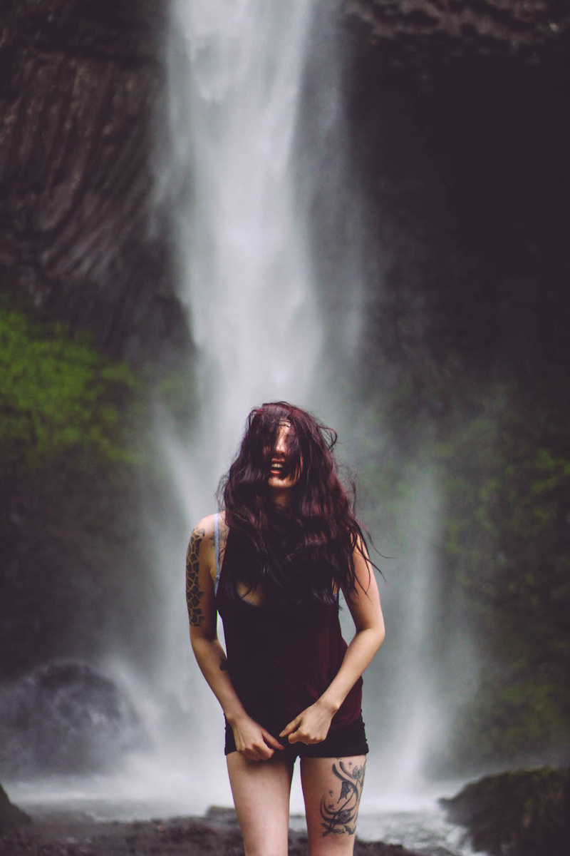Female model photo shoot of R Dashae in Latourell Falls, Oregon