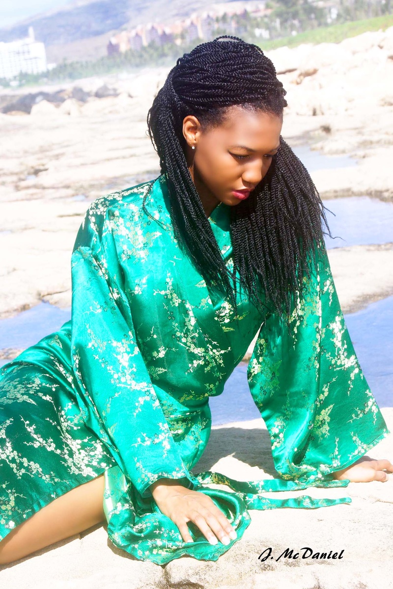 Female model photo shoot of Adeshola in Ko'Olina Beach