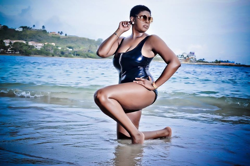 Male model photo shoot of Beach Bling Swimwear in The Caribbean