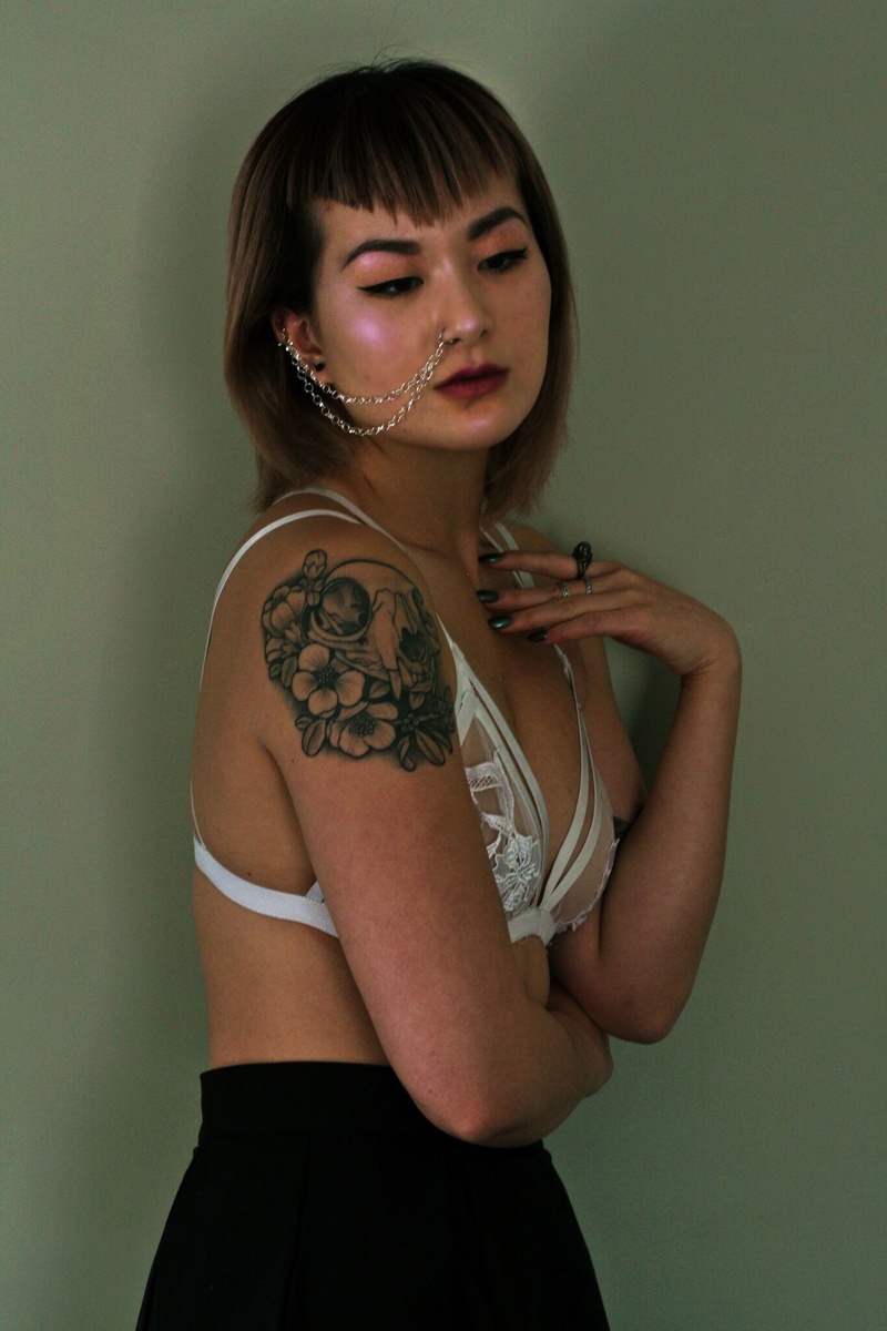 Female model photo shoot of KatTastrophe  by Melissa Black in Lowell