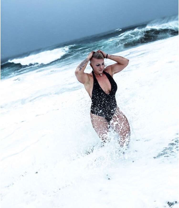Female model photo shoot of KateHansonOfficial in Aliso Beach, CA