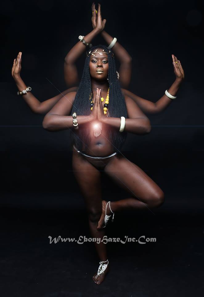 Female model photo shoot of Ebony Haze Inc LDN  in Studio 77
