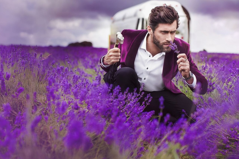 Male model photo shoot of Kamil Lemie in Lavender Field London