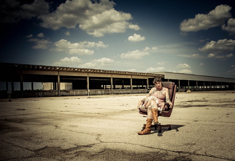 Male and Female model photo shoot of La Force and karmarain in Old Central Freight Station, Irving, TX.