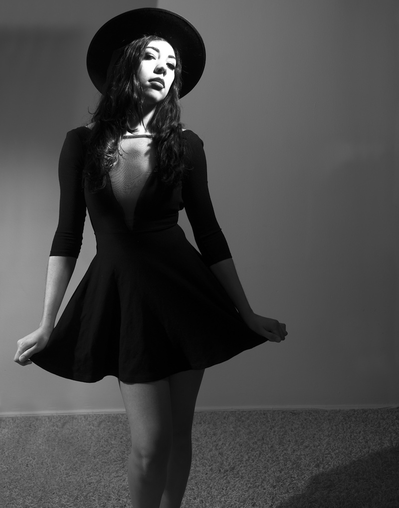 Female model photo shoot of esperanza__gomez by Rob Alden, makeup by ILIAN-YANG
