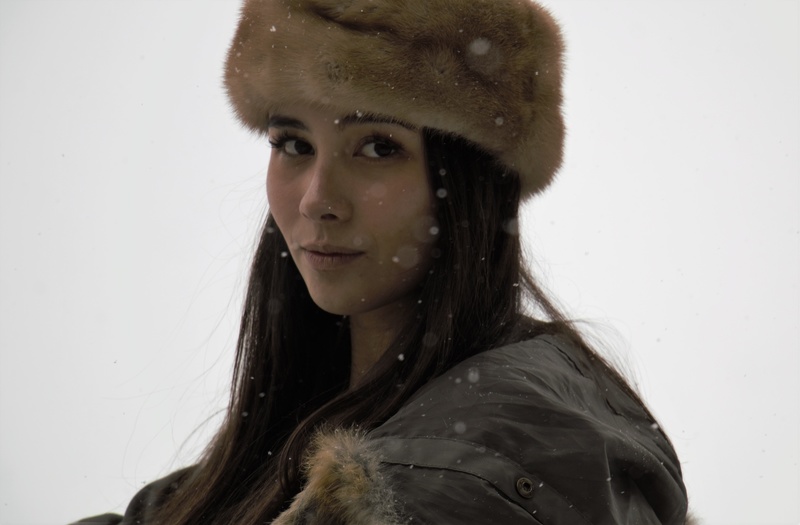 Female model photo shoot of Apollineb in Val Thorens